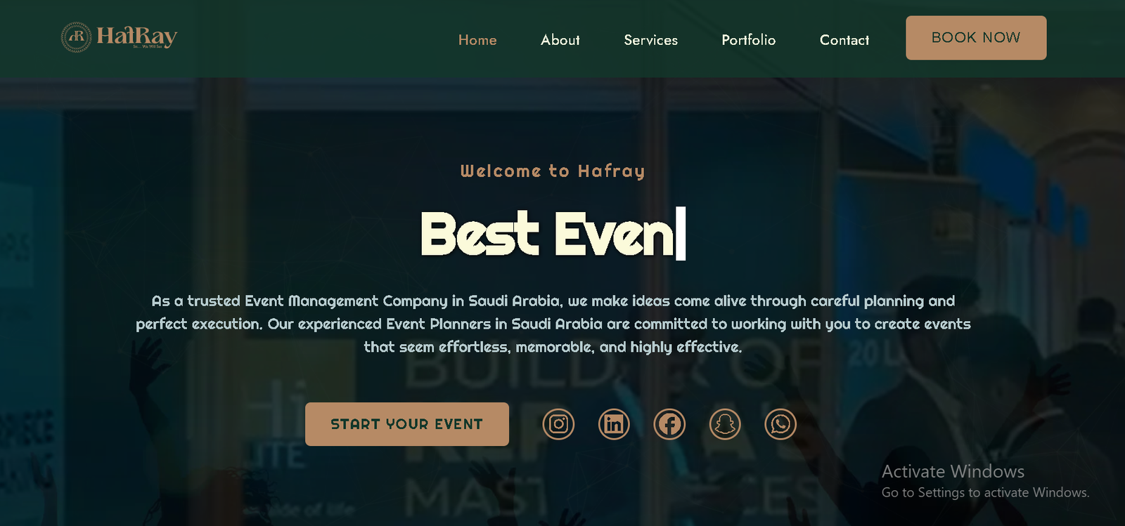Building a Lead-Ready Website for Hafray Event Management